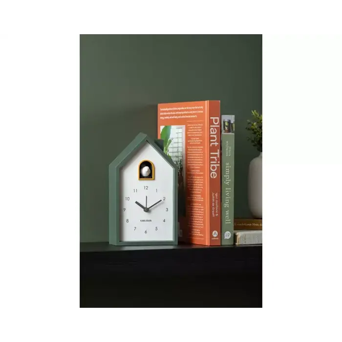 PT ALARM CLOCK MODERN CUCKOO JUNGLE GREEN