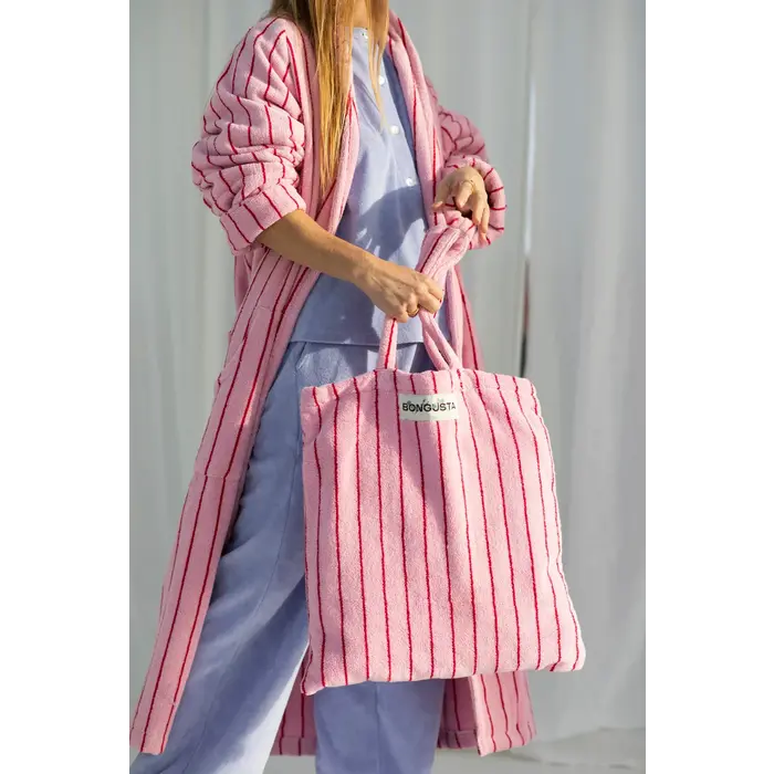 BONGUSTA BONGUSTA TOTEBAG BABY PINK&SKI PATROL