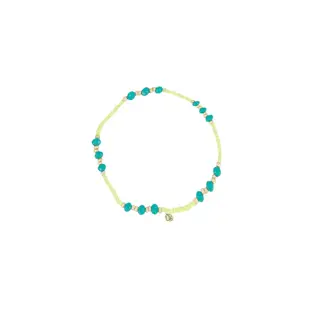 ZUSSS ZUSSS ARMBAND ELASTIEK KRAAL LIME / TURQUOISE