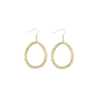 ZUSSS ZUSSS OORBEL HANGER OVAAL MET KRAAL KIT / GOUD