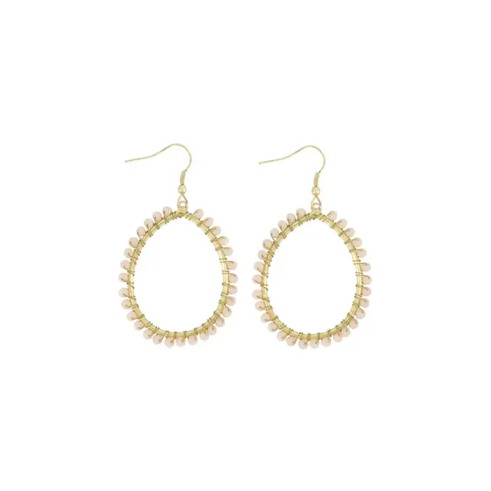 ZUSSS ZUSSS OORBEL HANGER OVAAL MET KRAAL KIT / GOUD