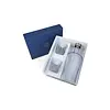 PAVEAU RIBBED GIFT SET TWILIGHT (BLAUWGRIJS) BOTTLE + 2 GLASSES