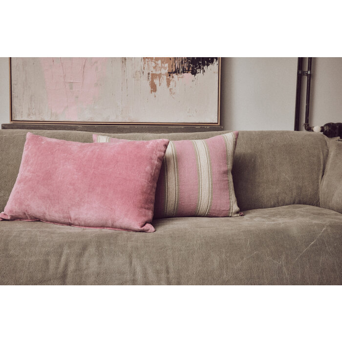 HK LIVING 70S CERAMICS  VELVET CUSHION ROSE 40X60