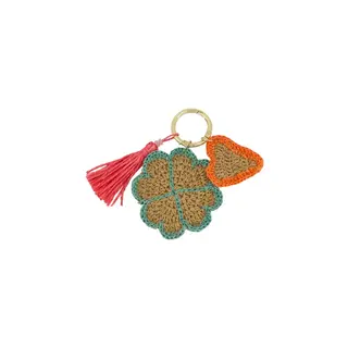 ZUSSS ZUSSS SLEUTELHANGER KLAVERTJE MULTICOLOR