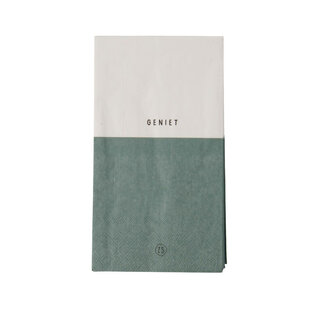 ZUSSS ZUSSS SERVETTEN GENIET 11X20CM WIT/GRIJSBLAUW