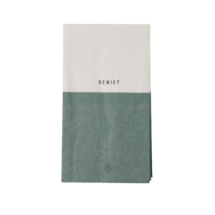 ZUSSS ZUSSS SERVETTEN GENIET 11X20CM WIT/GRIJSBLAUW