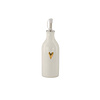 ZUSSS OLIE/AZIJN FLES KERAMIEK HARTJE WIT/GOUD