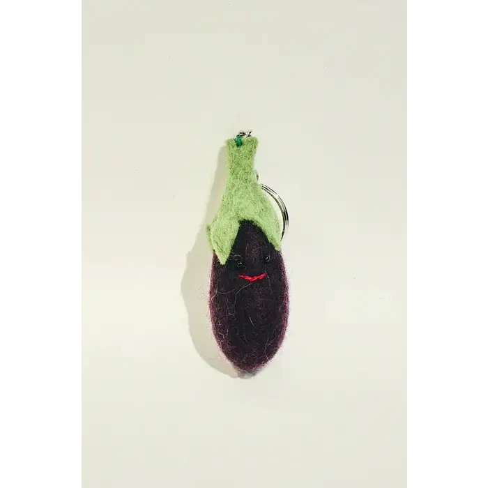 PERSON'ELLE PERSON'ELLE KEYCHAIN EGGPLANT