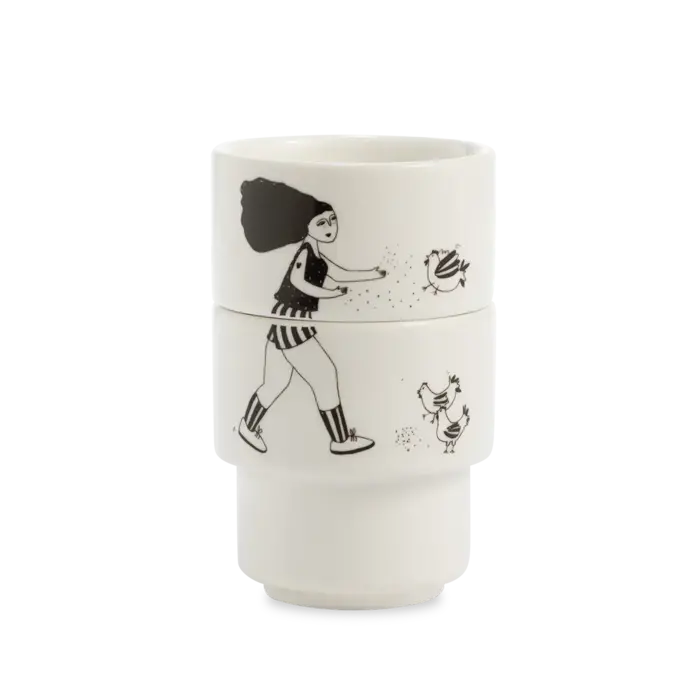 HELEN B HELEN B EIERDOP FEEDING THE CHICKS (SET VAN 2)