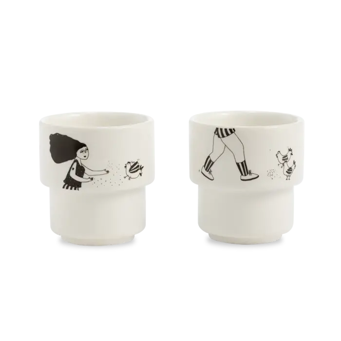 HELEN B HELEN B EIERDOP FEEDING THE CHICKS (SET VAN 2)