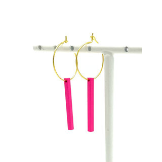MON ONCLE MON ONCLE CREOOL FLUO PINK OORRING