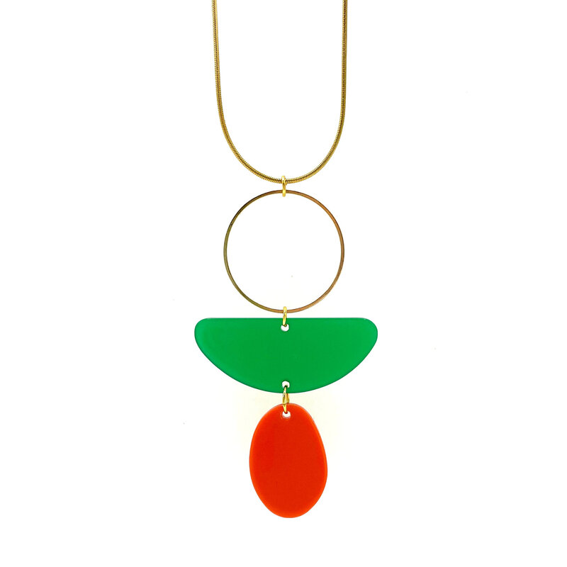 MON ONCLE MON ONCLE FLUO KETTING GROEN/ORANJE