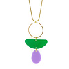 MON ONCLE FLUO KETTING GROEN/LILA