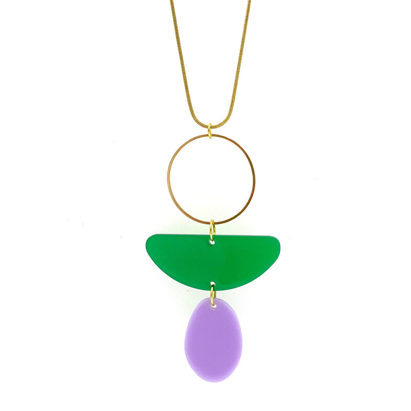 MON ONCLE MON ONCLE FLUO KETTING GROEN/LILA