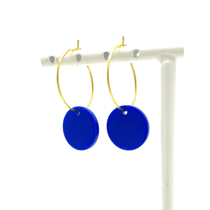 MON ONCLE MON ONCLE FLUO CIRKELOORRING BLAUW