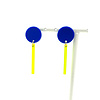MON ONCLE FLUO OORRING BLAUW/GEEL