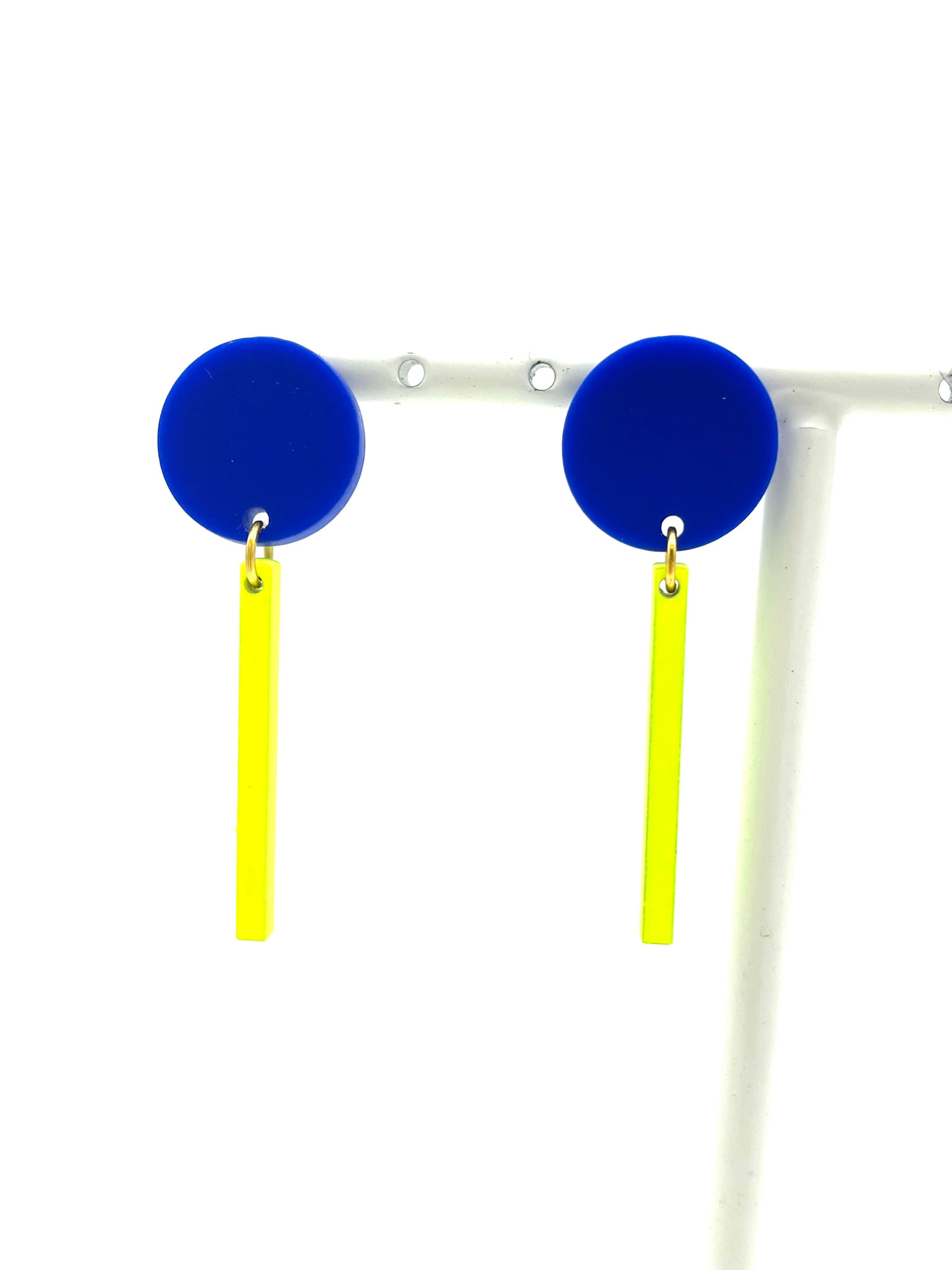 MON ONCLE MON ONCLE FLUO OORRING BLAUW/GEEL