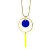MON ONCLE FLUO KETTING BLAUW/GEEL