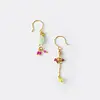 PERROTTI JADE OORRING GRENAT&ZIRCON GOLD