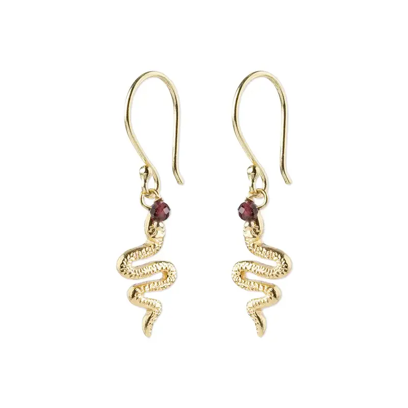 A BEAUTIFUL STORY BS GENEROUS GARNET EARRINGS