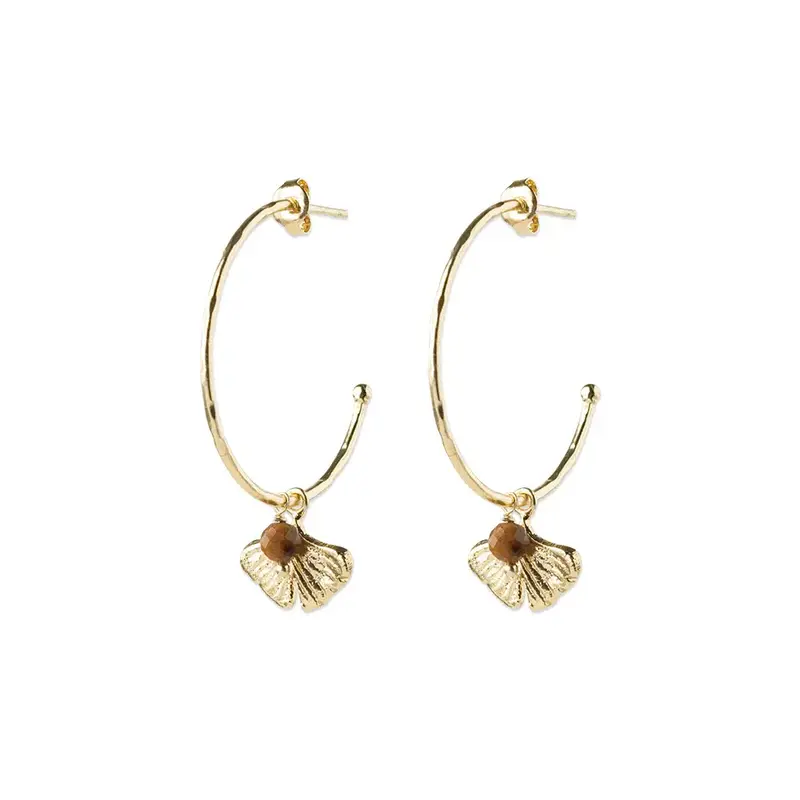 A BEAUTIFUL STORY BS SOLIDARITY TIGER EYE EARRINGS