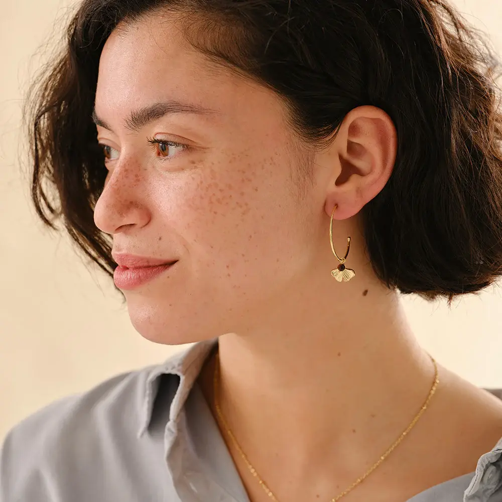 A BEAUTIFUL STORY BS SOLIDARITY TIGER EYE EARRINGS