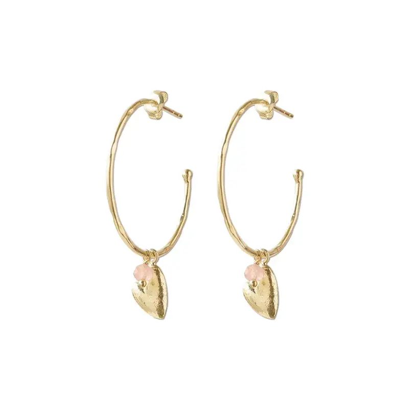 A BEAUTIFUL STORY BS SOLIDARITY ROSE QUARTZ EARRINGS