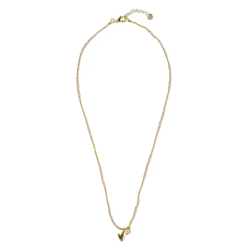 A BEAUTIFUL STORY BS HONORED ROSE QUARTZ NECKLACE