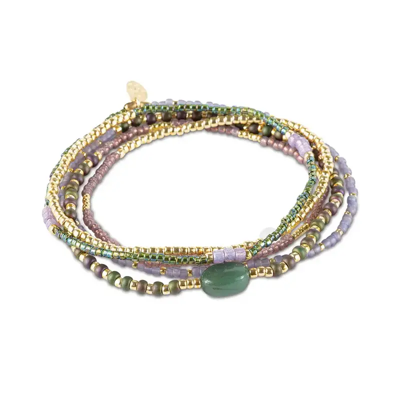 A BEAUTIFUL STORY BS EXPERIENCE AVENTURINE ROSE QUARTZ BRACELET