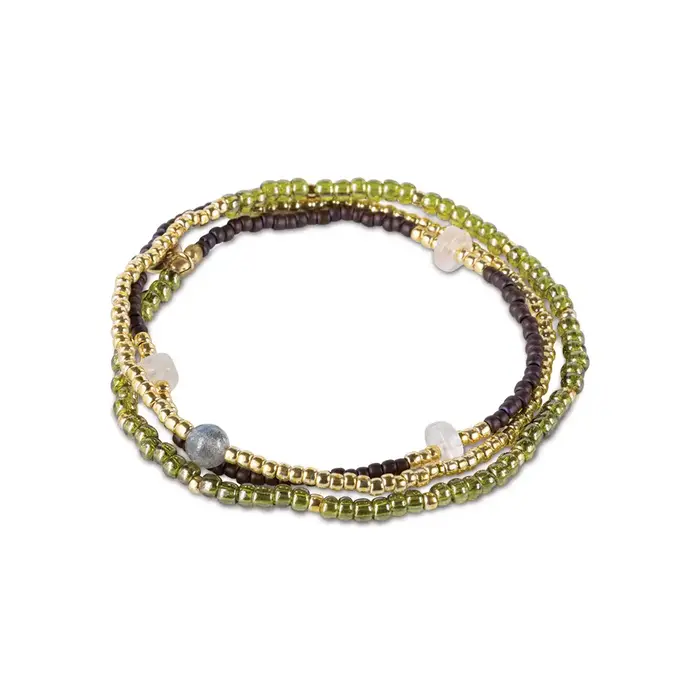 A BEAUTIFUL STORY BS BALANCED ROSE QUARTZ LABRADORITE BRACELET