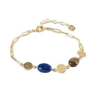 A BEAUTIFUL STORY BS AESTHETIC LAPIS LAZULI TIGER EYE BRACELET