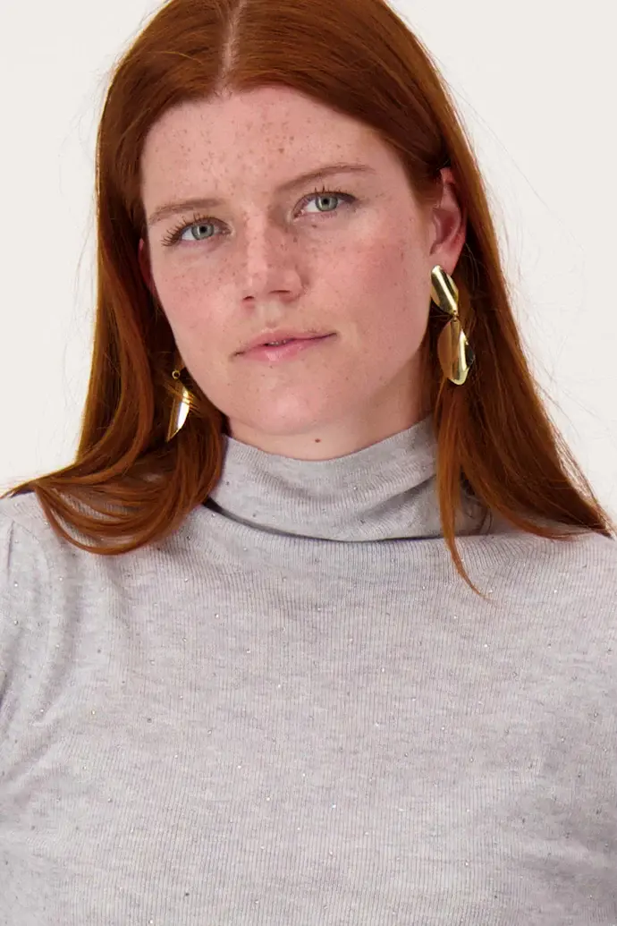 ZUSSS ZUSSS OORBELLEN MET BLAD VORM