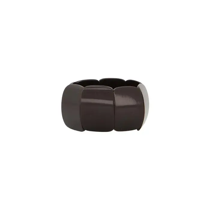 ZUSSS ZUSSS BREDE KRALEN ARMBAND CHOCOLADEBRUIN