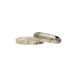 ZUSSS ZUSSS SET VAN 2 RESIN  ARMBANDEN BEIGE