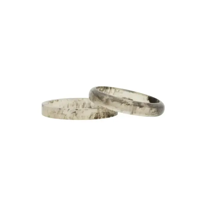 ZUSSS ZUSSS SET VAN 2 RESIN ARMBANDEN BEIGE