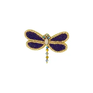 ZUSSS ZUSSS LIBELLE BROCHE NIGHT BLUE