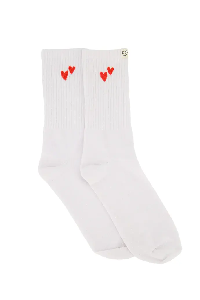 ZUSSS ZUSSS SOKKEN IN DOOSJE WIT/ROOD