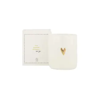 ZUSSS ZUSSS GEURKAARS KERAMIEK IN DOOSJE BEDANKT WIT/GOUD/GRIJSBLAUW