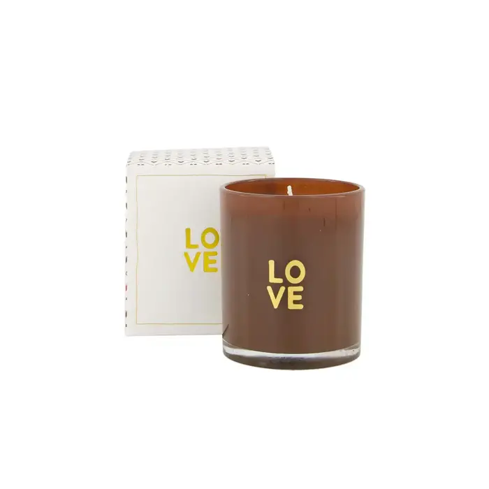 ZUSSS ZUSSS GEURKAARS GLAS IN DOOSJE LOVE BRUIN