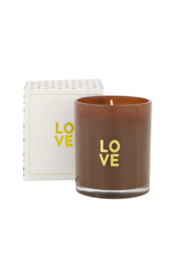 ZUSSS ZUSSS GEURKAARS GLAS IN DOOSJE LOVE BRUIN