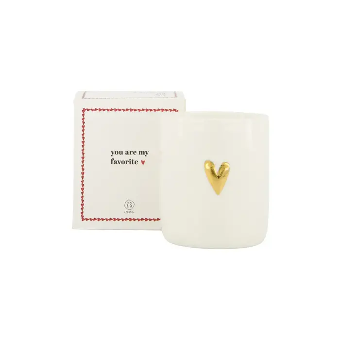ZUSSS ZUSSS GEURKAARS KERAMIEK IN DOOSJE FAVORITE WIT/ROOD