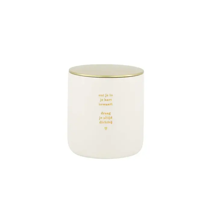 ZUSSS ZUSSS GEURKAARS KERAMIEK IN JE HART WIT/GOUD