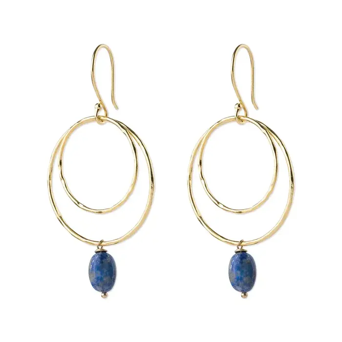 A BEAUTIFUL STORY BS ENJOYABLE EARRINGS LAPIS LAZULI
