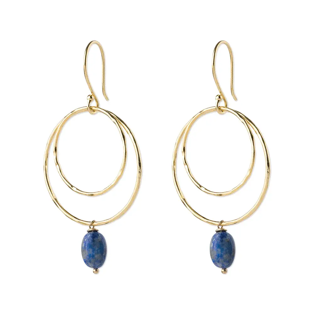 A BEAUTIFUL STORY BS ENJOYABLE EARRINGS LAPIS LAZULI