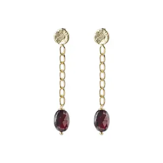 A BEAUTIFUL STORY BS MEDITATION GARNET EARRINGS