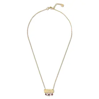 A BEAUTIFUL STORY BS SANITY GARNET ROSE QUARTZ NECKLACE