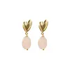 BS HEAVENLY ( hart ) ROSE QUARTZ EARRINGS
