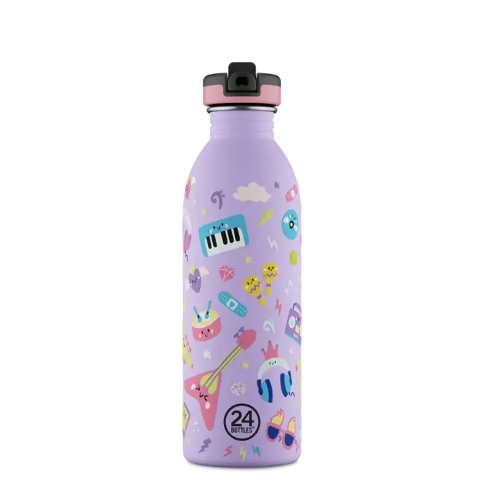 24 BOTTLES 24BOT URBAN BOTTLE 050 MUSIC FRIENDS W/ SPORT LID