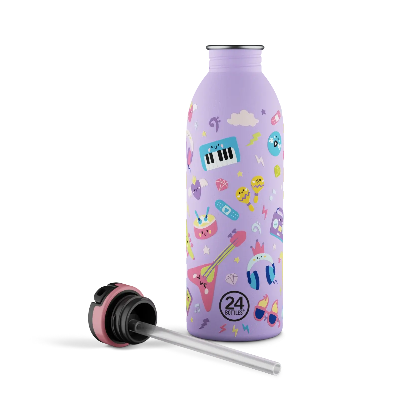 24 BOTTLES 24BOT URBAN BOTTLE 050 MUSIC FRIENDS W/ SPORT LID