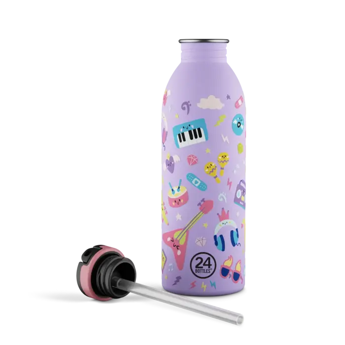 24 BOTTLES 24BOT URBAN BOTTLE 050 MUSIC FRIENDS W/ SPORT LID